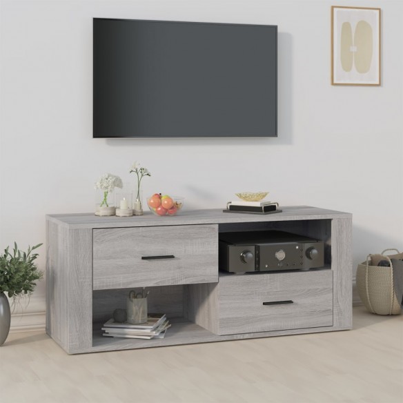 Meuble TV Sonoma gris 100x35x40 cm 