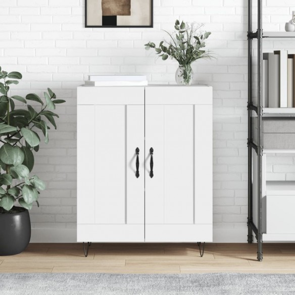 Buffet Blanc brillant 69,5x34x90 cm 