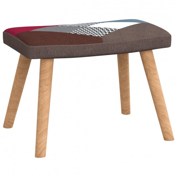Chaise à bascule avec tabouret Patchwork Tissu Chaise à bascule avec tabouret Patchwork Tissu
