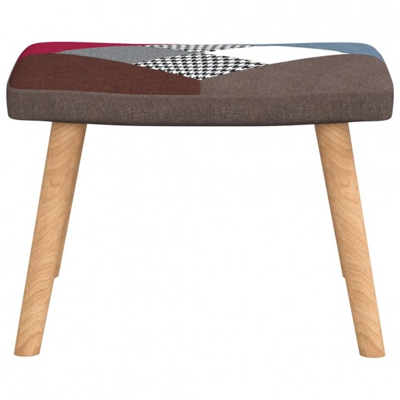 Chaise à bascule avec tabouret Patchwork Tissu Chaise à bascule avec tabouret Patchwork Tissu