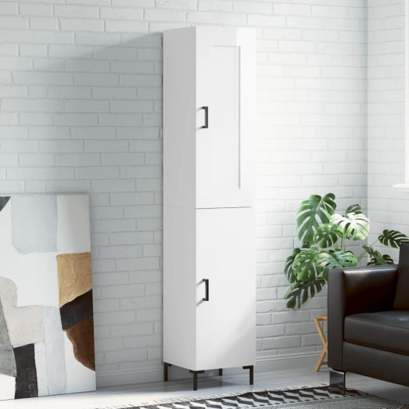 Buffet haut Blanc brillant 34,5x34x180 cm 