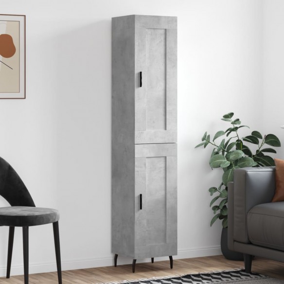Buffet haut Gris béton 34,5x34x180 cm 