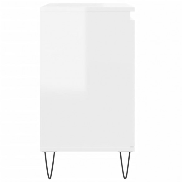 Armoire de bain blanc brillant 58x33x60 cm bois d'ingénierie
