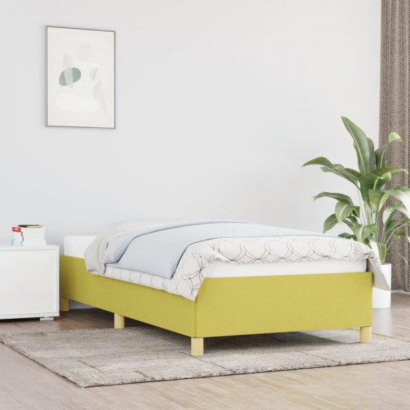 Lit Vert 90x190 cm Tissu