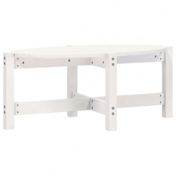 Table basse Blanc 87x48x35 cm Bois massif de pin Table basse Blanc 87x48x35 cm Bois massif de pin