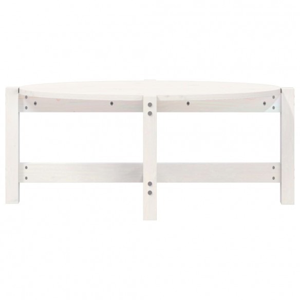Table basse Blanc 87x48x35 cm Bois massif de pin Table basse Blanc 87x48x35 cm Bois massif de pin