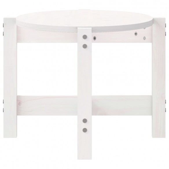 Table basse Blanc 87x48x35 cm Bois massif de pin Table basse Blanc 87x48x35 cm Bois massif de pin