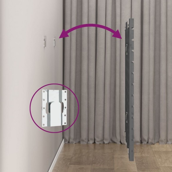 Tête de lit murale Gris 206x3x91,5 cm Bois massif de pin