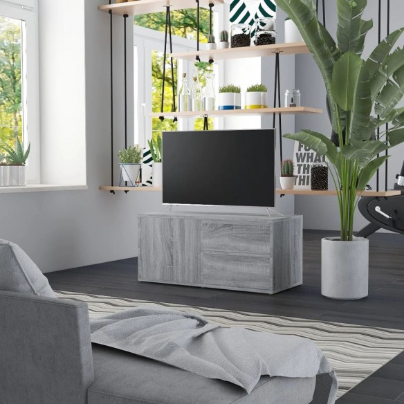 Meuble TV Sonoma gris 80x34x36 cm 