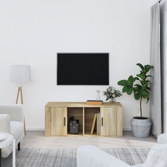 Meuble TV Chêne sonoma 100x35x40 cm 