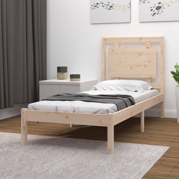 Lit bois massif 75x190 cm petit simple