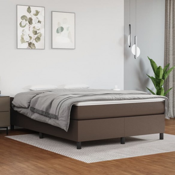 Lit Marron 140x190 cm Similicuir