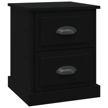 Table de chevet noir 39x39x47,5 cm bois d’ingénierie 2