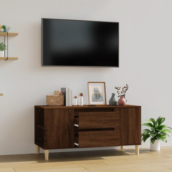 Meuble TV Chêne marron 102x44,5x50 cm 