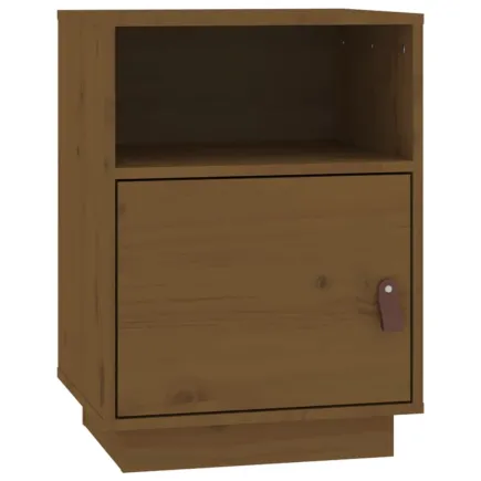 Table de chevet Marron miel 40x34x55 cm Bois de pin massif 2