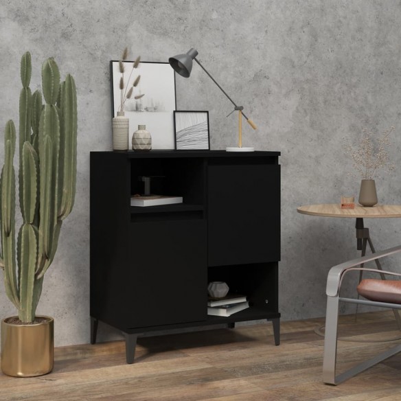 Buffet Noir 60x35x70 cm 