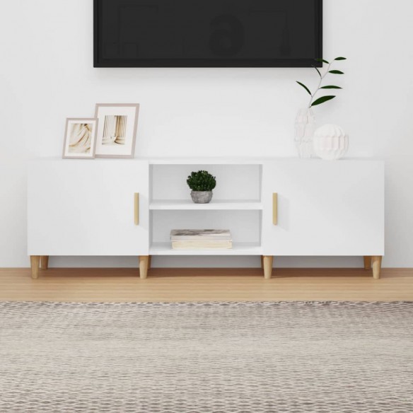Meuble TV Blanc 150x30x50 cm 