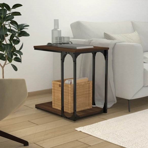 Table d'appoint Chêne marron 50x35x52 cm 