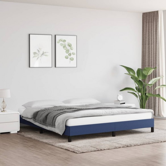 Lit Bleu 180 x 200 cm Tissu