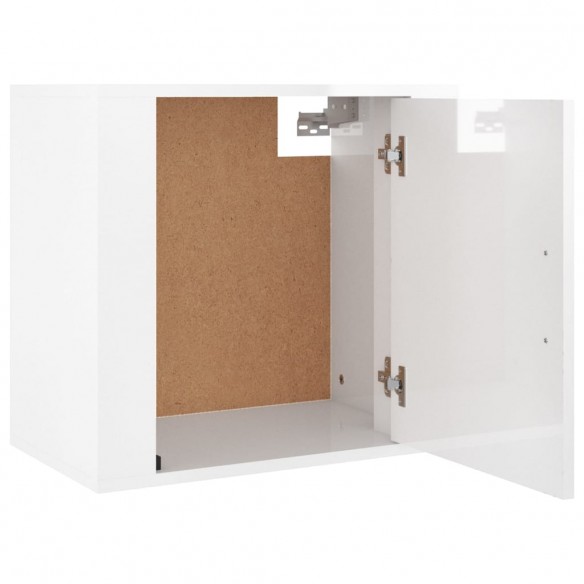 Tables de chevet murales 2 pcs Blanc brillant 50x30x47 cm Tables de chevet murales 2 pcs Blanc brillant 50x30x47 cm