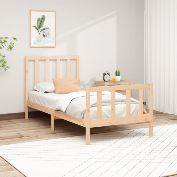Lit Bois de pin massif 90x200 cm