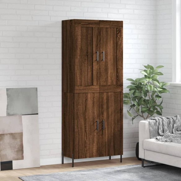 Buffet haut Chêne marron 69,5x34x180 cm 