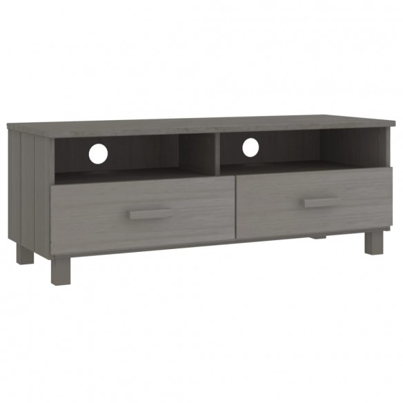 Meuble TV HAMAR Gris clair 106x40x40 cm Bois massif de pin Meuble TV HAMAR Gris clair 106x40x40 cm Bois massif de pin