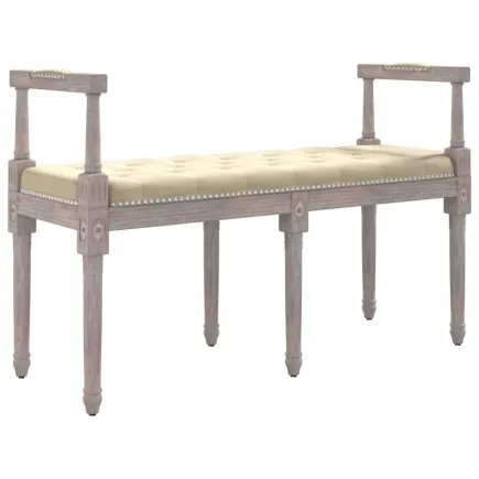 Banc beige 110x40x70 cm lin 2