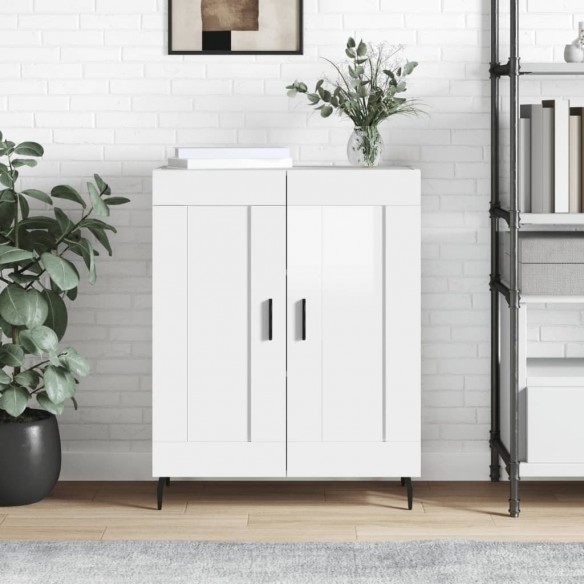 Buffet Blanc brillant 69,5x34x90 cm 