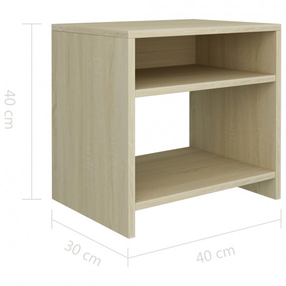 Table de chevet Chêne sonoma 40x30x40 cm 