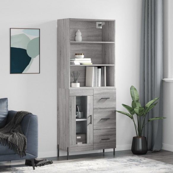 Buffet haut Sonoma gris 69,5x34x180 cm 