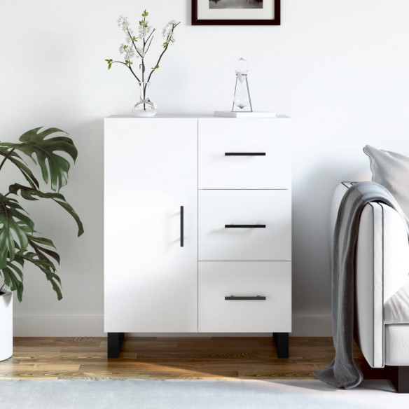 Buffet Blanc brillant 69,5x34x90 cm 