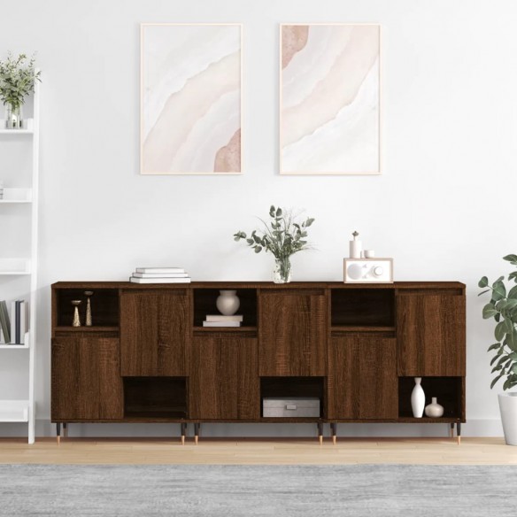 Buffets 3 pcs Chêne marron 