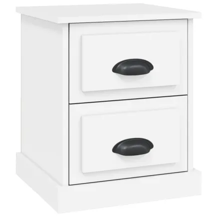 Table de chevet blanc 39x39x47,5 cm bois d’ingénierie 2