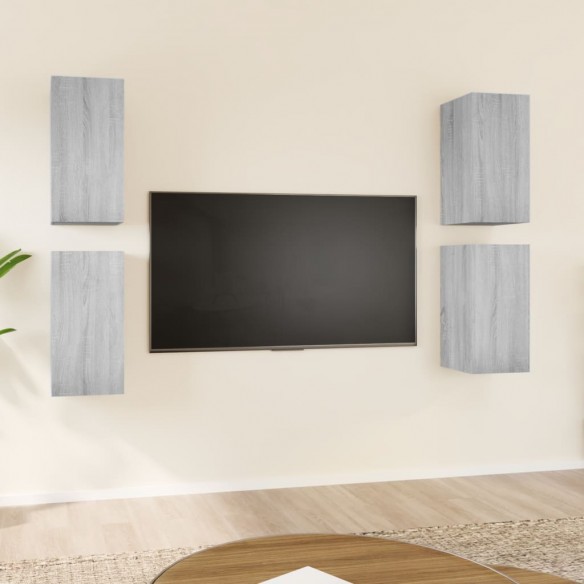 Meubles TV 4 pcs Sonoma gris 30,5x30x60 cm 
