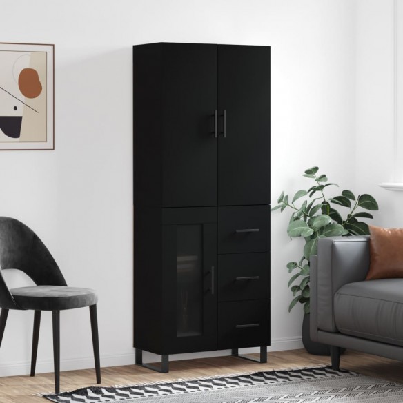 Buffet haut Noir 69,5x34x180 cm 