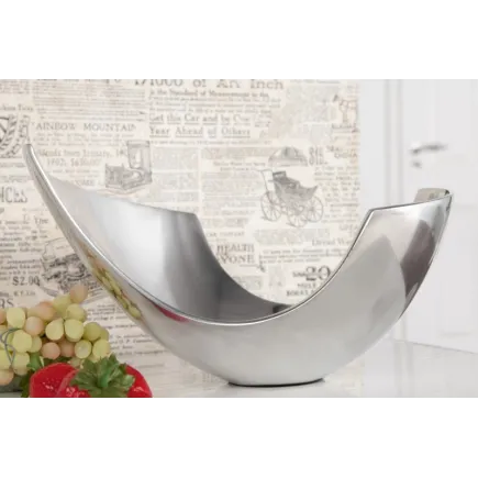 Corbeille de fruit 25 cm en aluminium argenté 2