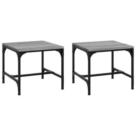 Tables d'appoint 2pcs Sonoma gris 40x40x35 cm  2