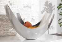 Corbeille de fruit 35 cm en aluminium argenté