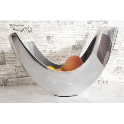 Corbeille de fruit 35 cm en aluminium argenté 2
