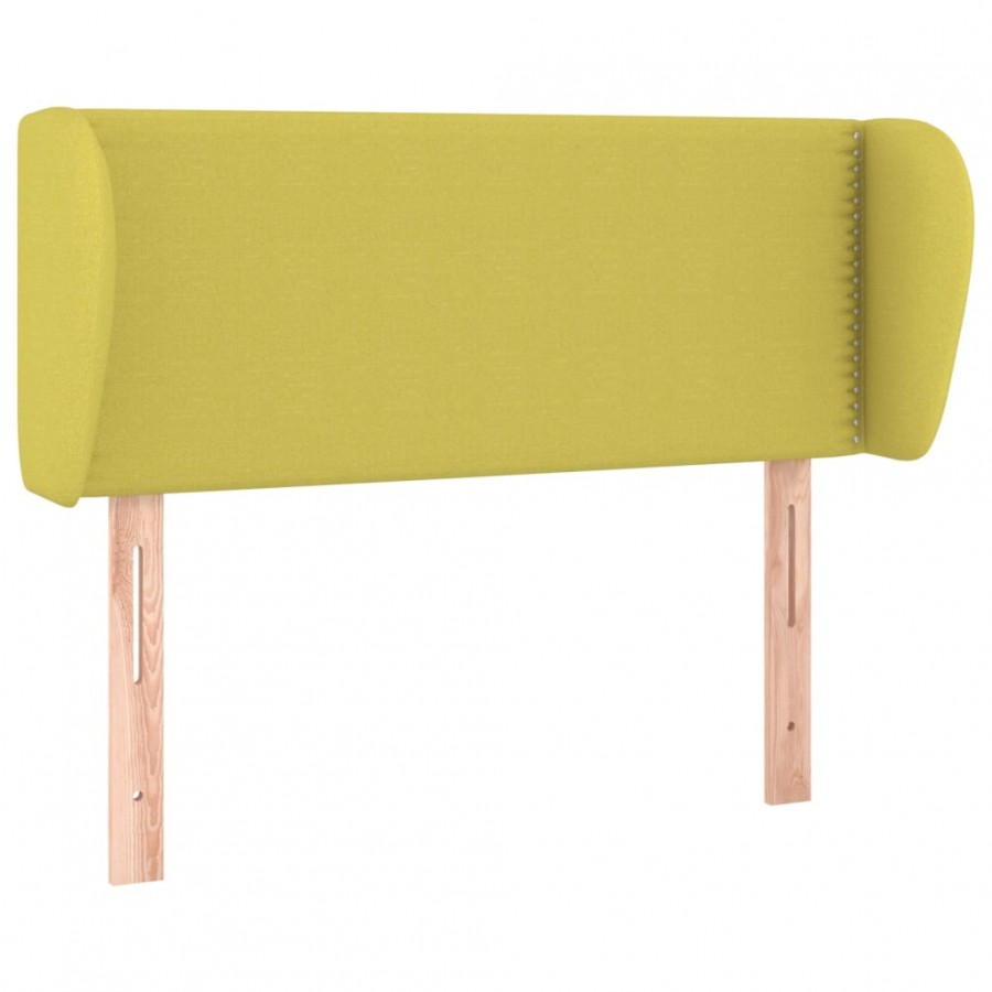 Tête de lit avec oreilles Vert 83x23x78/88 cm Tissu