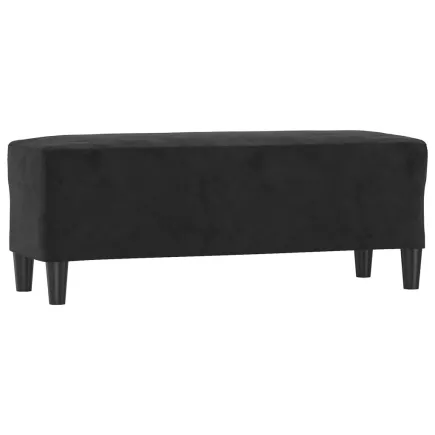 Banc Noir 100x35x41 cm Velours 2