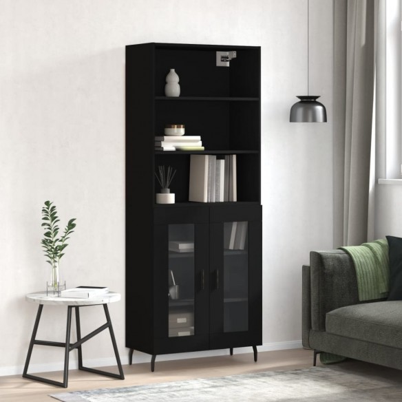 Buffet haut Noir 69,5x34x180 cm 