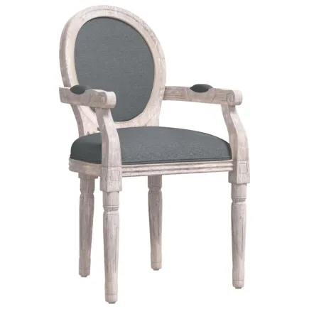 Chaise à manger gris foncé 54x56x96,5 cm tissu 2