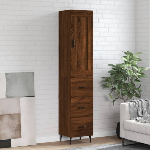 Buffet haut Chêne marron 34,5x34x180 cm 