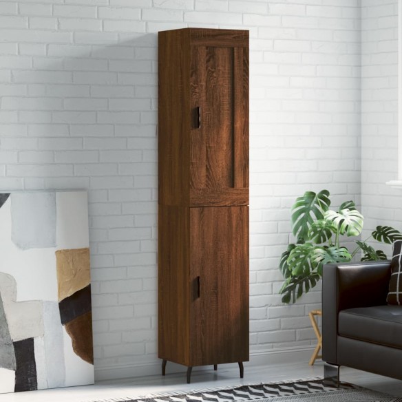 Buffet haut Chêne marron 34,5x34x180 cm 