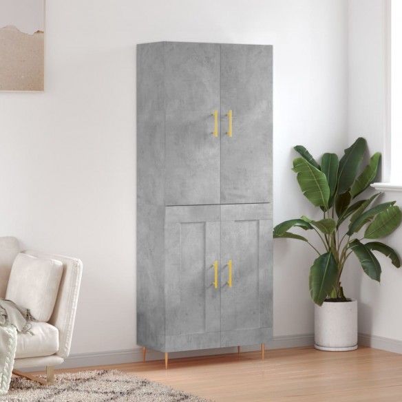 Buffet haut Gris béton 69,5x34x180 cm 