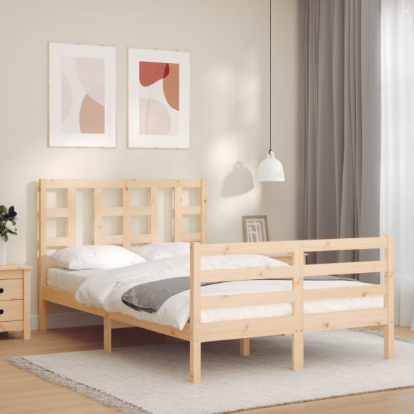 Lit avec tête de lit 120x200 cm bois massif