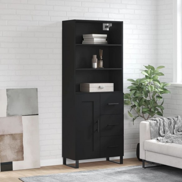 Buffet haut Noir 69,5x34x180 cm 