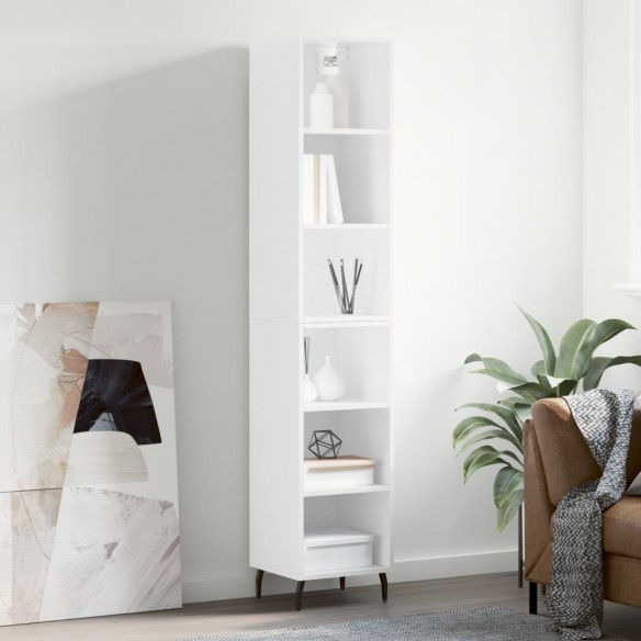 Buffet haut Blanc brillant 34,5x32,5x180 cm 